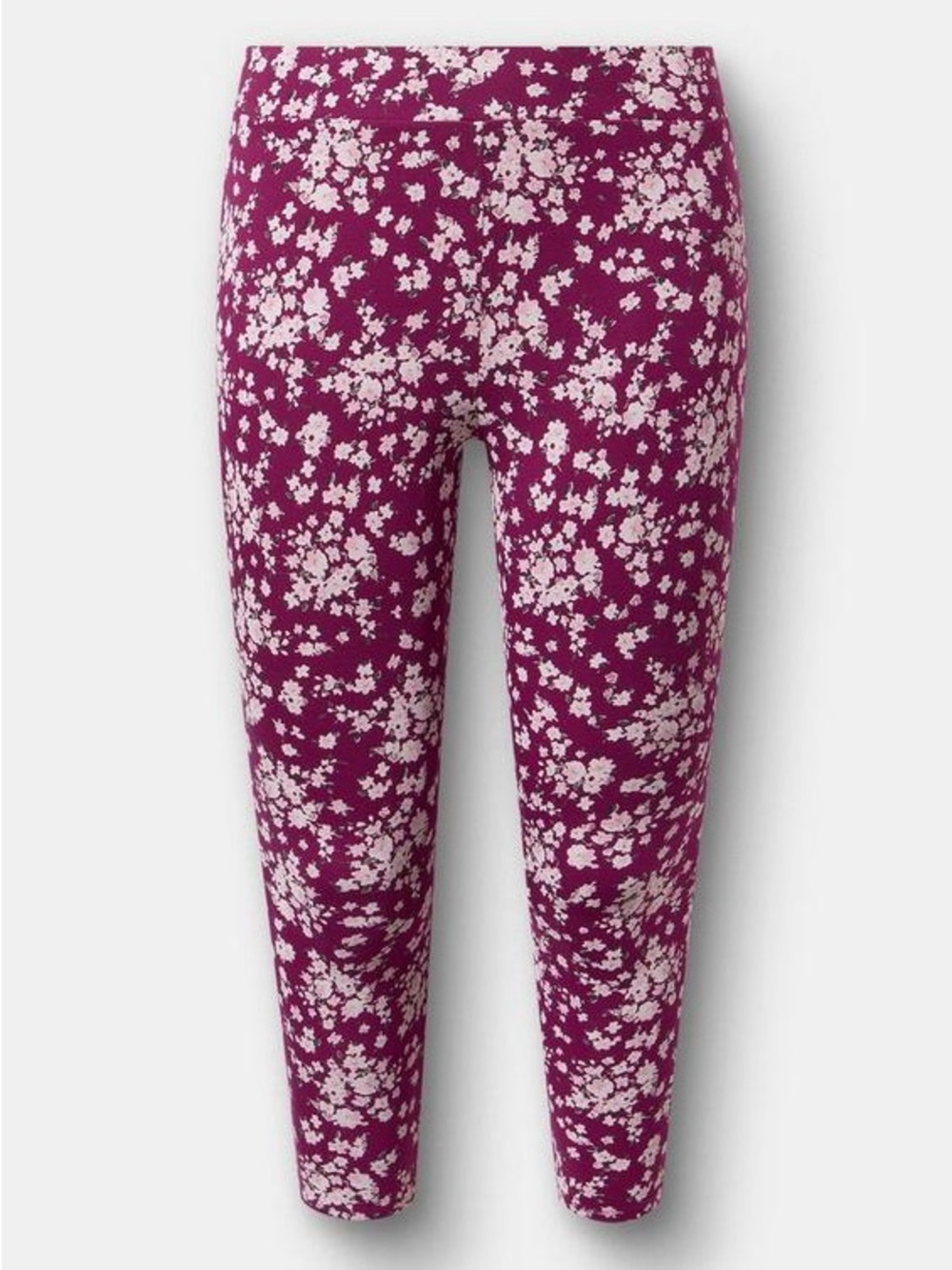 Torrid 1X Crop Signature Waist Premium Legging NWT PURPLE floral